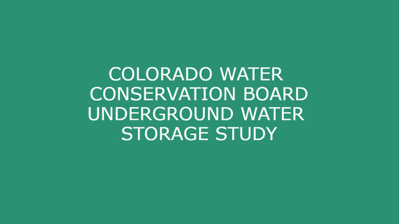 Colorado Water Conservation Board Study