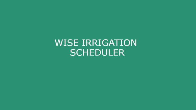 WISE Irrigation Scheduler
